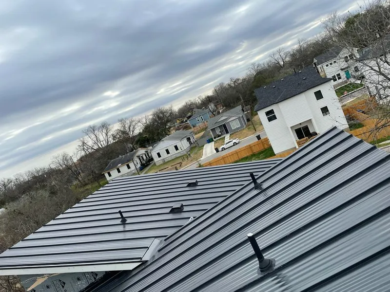 Standing seam metal roof panels with vents for Skylight Repair in Metuchen